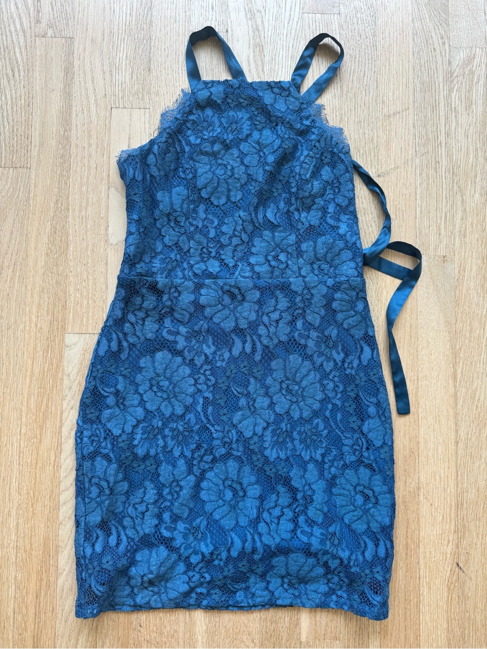Lulu's Floral Lace Halter Dress